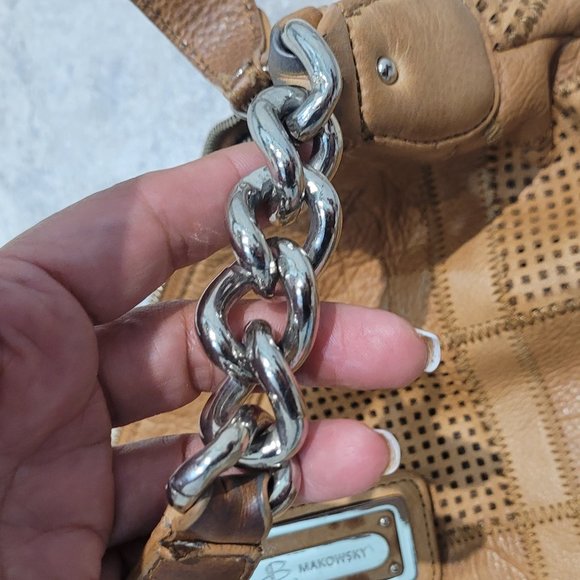 b. makowsky~Soft Leather~ Extra Large Handbag  17 X 15.5 - Picture 11 of 16